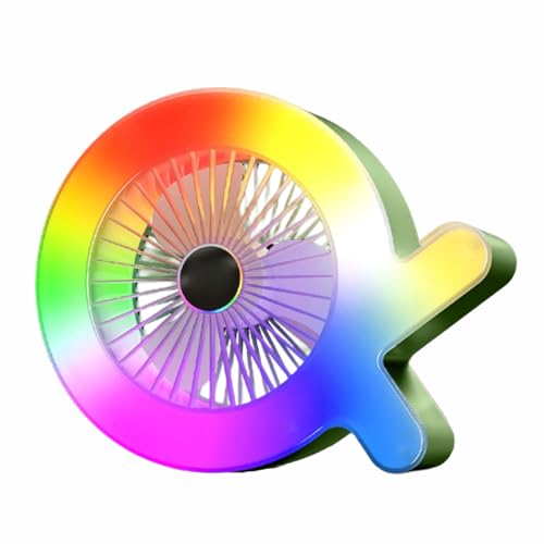 3 ventiladores de refrigeración ajustables que ofrecen 5 modos de color y diseño bajo para interiores y exteriores bajos ventiladores de oficinas