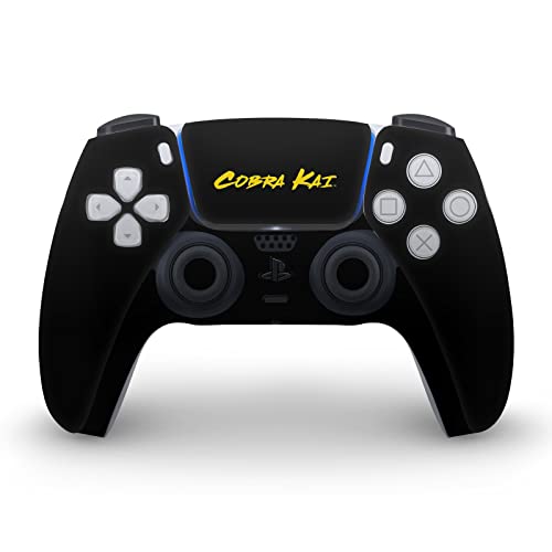 Skin PS5 Cobra Kai résistant pour masquer les rayures de console et manette DualSense