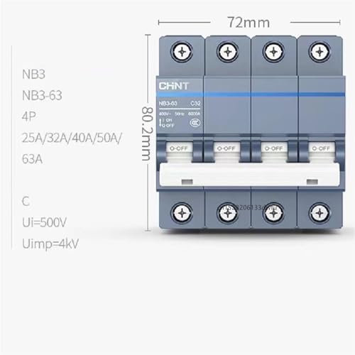 Disjoncteur NB3 2P 400V avec coupure haute performance sur rail DIN - 7