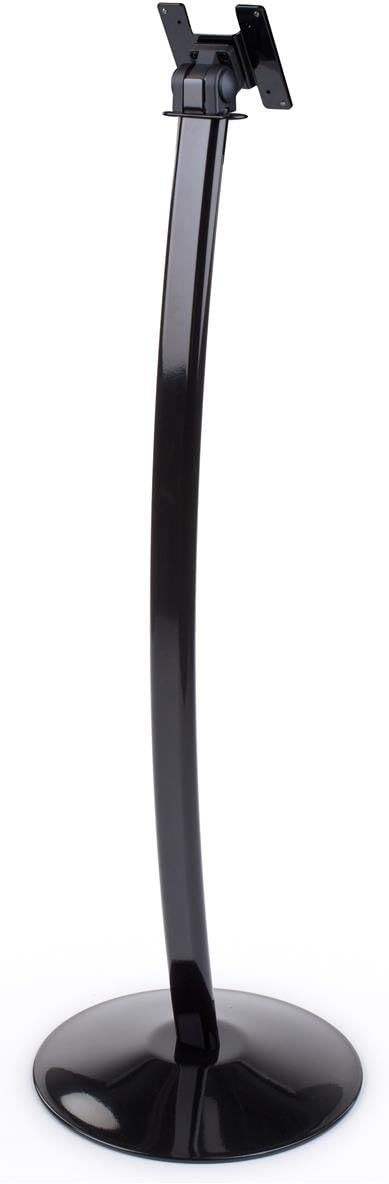 Displays2go Floor Stand for Touch-Screen Tablet or Small-Size Monitor, Includes Rotating Bracket, 75x75 and 100x100 VESA Compatible, Black Aluminum