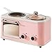 Wielofunkcyjna Maszyna śNiadaniowa O Mocy 1200 W, Toster, Piekarnik Elektryczny 4-W-1, Minutnik 6-Minutowy, Gotowanie I SmażEnie śNiadania, Z Blachą Do Pieczenia,pink