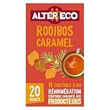 ALTER ECO - Infusion Rooibos Caramel - Infusion Bio & Equitable - Sans Théine - Boîte de 20 Sachets