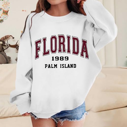 Los Angeles Girls and Toddlers' Crew-Neck Sweatshirts Lightweight Cute Tops Pullover Fall Winter Blouse Outfits Clothes2
