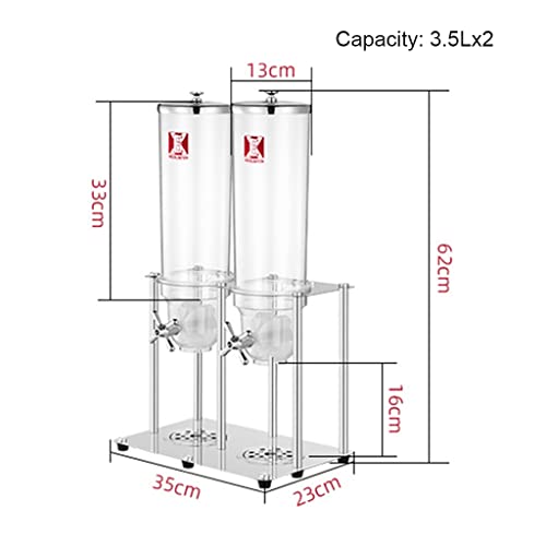 Guinjo Stainless Steel Cereal Dispenser,Airtight Kitchen Storage Can For 0.5-3Cm Granular Cereal, Nuts, Oatmeal, Candy, Rice, Dry Beans, Pet Food, Coffee Beans (Color : Silver, Size : 7L) #TOP1