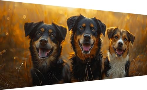 Diamond Painting chien grand format 195x90cm broderie diamant complet