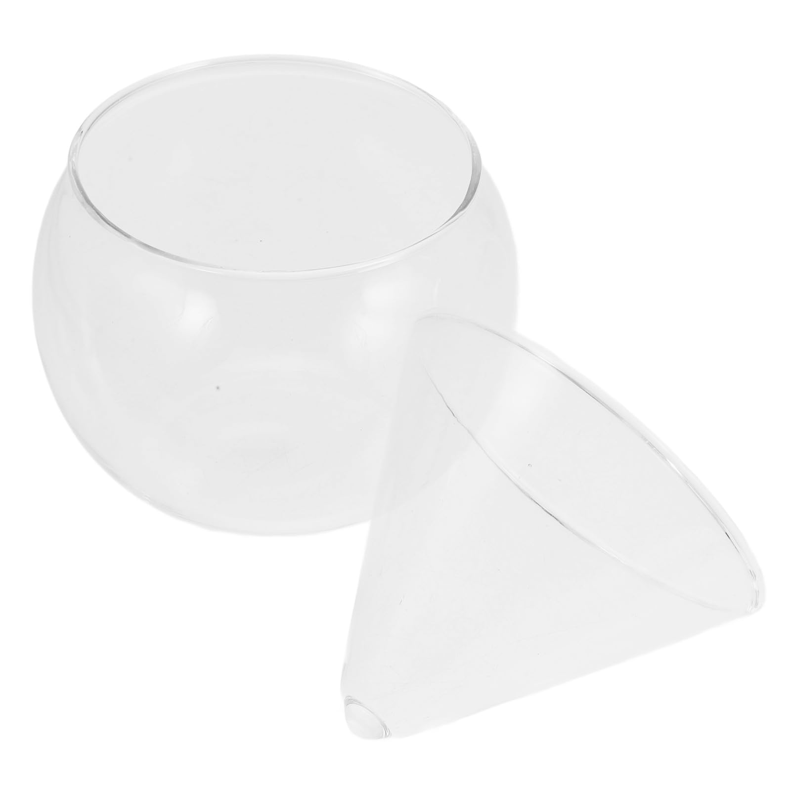 Toyvian Creative Stemless Cocktail Glass with Sphere Base High Borosilicate Glass 10 4x10 4x9 5cm for Bar and