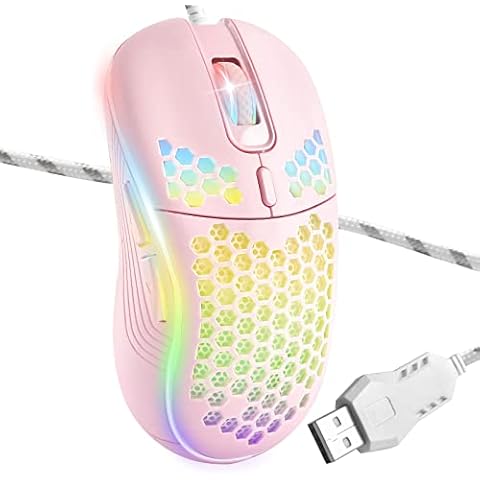 JMIYAV K28 Rosa Gaming Maus RGB 7200 DPI Cover