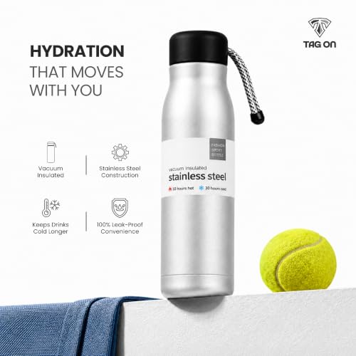 Image of 304 Stainless Steel Water Bottle 500 ml | Hot & Cold | Durable & Leak-Proof | For Office, Home, Kids, School For Women Men | 500ml water bottle | Grey