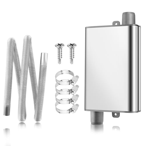 78.7' Diesel Heater Exhaust Pipe,ID 1 Inch Exhaust Pipe Kit with Noise Reduction Diesel Heater Muffler Upgraded,Stainless Steel Flexible Exhaust Tubing Car Accessories