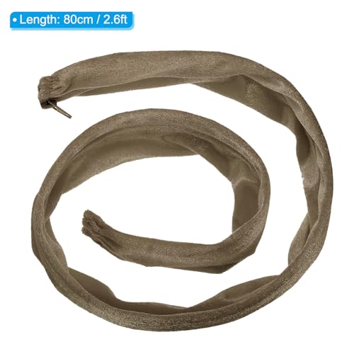Image of PATIKIL 2.6ft Lamp Chain Cover, Chain Protective Sleeve Washable with Zipper for Chandelier Lighting Wires Swing Light Fixture, Light Brown
