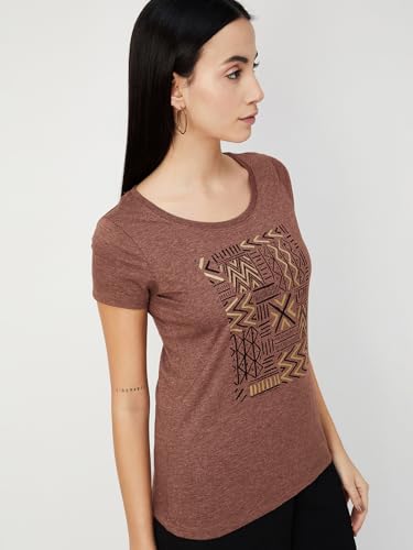 Image of Max Women's Cotton Regular Fit Graphic Printed T-Shirt - Pack of 2