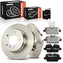 Frankberg 2x Bremsscheiben + 4x Bremsbeläge mit Bremsenschmiermittel Hinten Links Rechts Kompatibel mit 1er E81 116 2007-2011 1er E87 116 118 2004-2011 Replace# 34216764647
