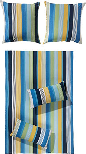 Erwin Müller Bettwäsche, Bettgarnitur Streifen, Seersucker blau Größe...