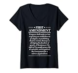 Womens 1st First Amendment U.S. Constitution Patriot V-Neck T-Shirt