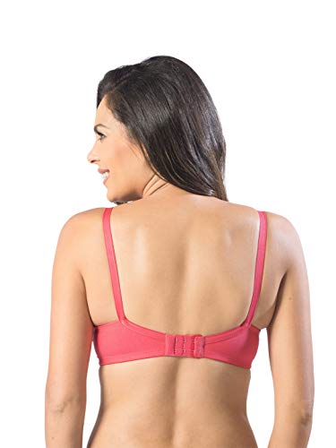 Image of SONARI Womens Non Padded Cotton T Shirt Bra | Wire Free, Medium Coverage, Comfortable and Lightweight | Adjustable Straps, Hook and Eye Closure for Everyday Wear - D-12
