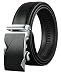 Mens Ratchet Slide Belts Leather Automatic Buckle