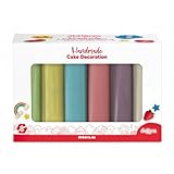 dekora Fondant Multipack 6 Farben Rollfondant aus Zuckerpaste - Elastisch und reißfest - Für Torten, Cupcakes und Kekse - Glutenfrei, Halal und Koscher 600 g