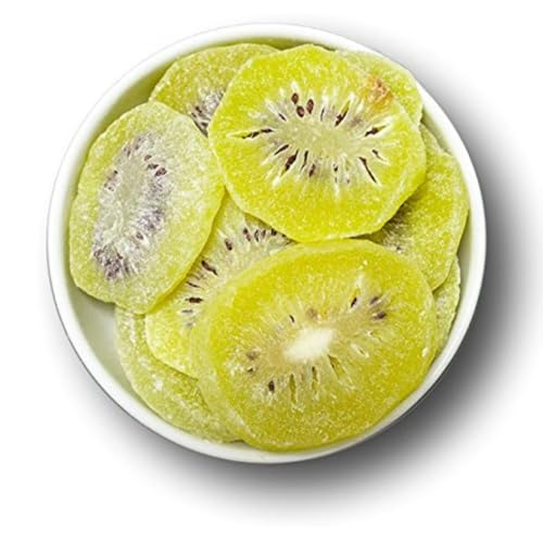 1001 Frucht Kandierte Kiwi Scheiben 250 g leicht geschwefelt I Aromatische Kandierte Früchte I Premium Trockenfrüchte Kiwi als gesunder Früchte Snack Müslifrüchte Knabberei