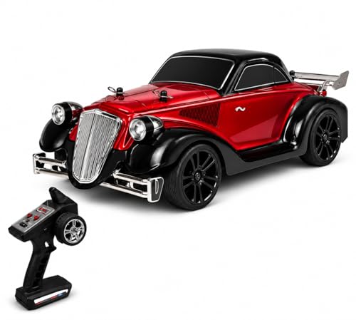 Image of Remote Control Sports Car & Off-Road SUV Toy for Kids, High Speed RC Racing with Wireless Remote, Realistic Lights & Premium Design Gift for Boys Girls (RED-RAPIOLY)