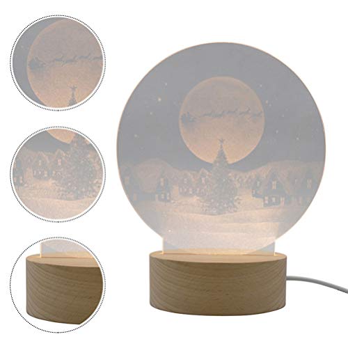 KESYOO Lua de Natal Luz Noturna Usb RecarregÃ¡vel Criativa Luz de Lua DecoraÃ§Ã£o de Quarto para Cri
