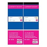BAZIC Products Receipts Book, Money Cash Rent Receipts for Landlords, Business & Offices, 2-Part Carbonless Forms, 50 Sets 7 1/2