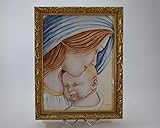 albissola calcio news  Quadro in ceramica con Madonna e Bambino, dipinto a mano