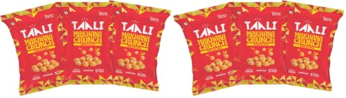 Image of Taali Roasted Makhana | 60 gm (Pack of 6) | Sriracha Spice | 100% Vegatarian | Gluten Free, No Cholesterol, No Trans-Fat