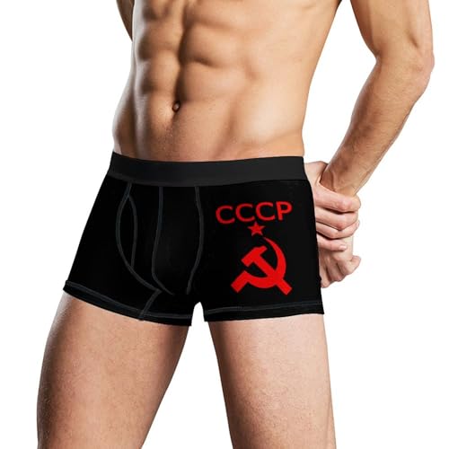 CCCP Star Soviet Union USSR Comfortable Mens Underwear Boxer Briefs Lightweight Stretch Panties2