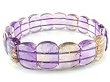 BA8377 Ametrine Natural Healing Crystal Stretch Bracelet