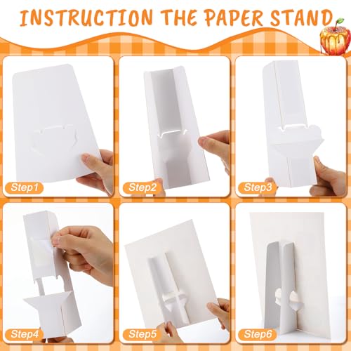 Image of Marspark 14 Pcs Caramel Apple Dipping Bar Station Decorating Set for DIY Candy Apple Corners Fall Dessert Table Sign with Stand and Cards for Fall Autumn Halloween Thanksgiving Table Decorations