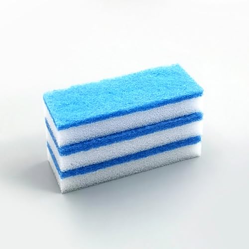 Image of 6 PCS Double Sided Glass Sponge Cleaning Brush Bathroom for Shower Glass Multi Functional Household Cleaning Sponge