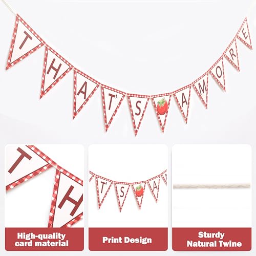 That's Amore Banner - Italian Bridal Shower Decorations, Tomato Themed Baby Shower Banner, Pizza Party First Slice Birthday Garland, That's Amore Engagement Party Photo Props (That's Amore Banner) by MAMUXI - Used condition - Image 7