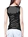 Allegra K Women's Halloween Shiny Top Party Club Cami Sparkly Metallic Tank Top Small Black