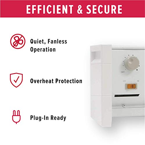 Fahrenheat Fbe15002 Portable Electric Baseboard Heater,1500 Watt, 120 Volt, 46" Wide, White #TOP3