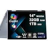 Dell 14 Plus 2-in-1 Laptop 14' WUXGA Touch Intel 8-core Ultra 9 288V (Up to 48 AI Tops) 32GB RAM 1TB SSD Backlit Fingerprint Wi-Fi7 for Creator Business Professional Win11