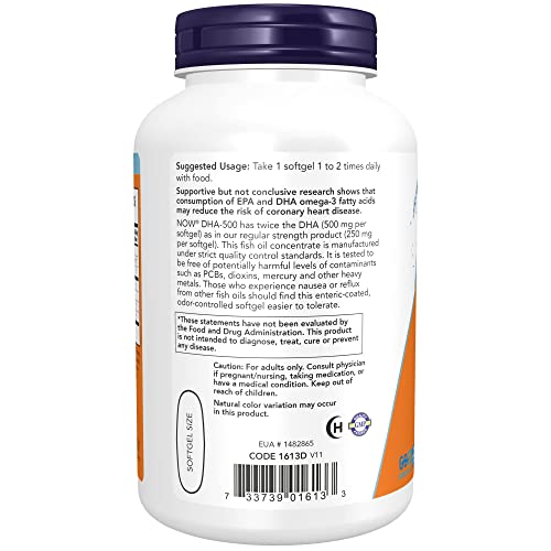 NOW-Supplements-DHA-500-with-250-EPA-Molecularly-Distilled-Supports-Brain-Health-180-Softgels
