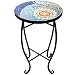 Produktbild D4P Display4top Runder Mosaik Beistelltisch Blumenständer Gartentisch Mosaiktisch für Balkon Garten Metall,52 × 34.8cm (Sonne Farbe)