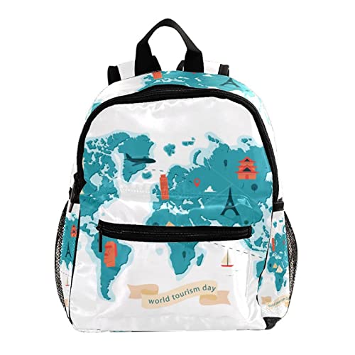 Sac à dos pour garçons et filles motif mosaïque triangulaire 30,5 cm multicolore