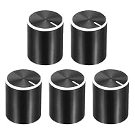 Replacement knob, Potentiometer Knob Knurled Shaft For control the effect of a variety of functions,such as level, speed, voice Plastic control knob to be assembled to a potentiometer for easier rotation. Fits 1/4" (6mm) shaft pots Speaker Control Kn...