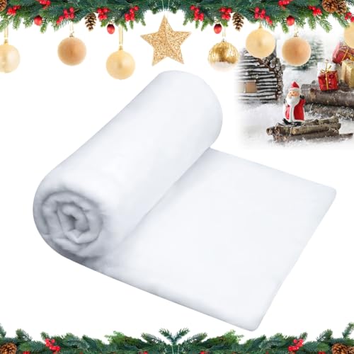 QIMMU Schneematte Deko,Schneedecke 200x80 cm,Schneedecke Deko...