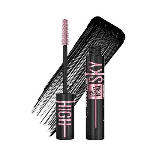 Maybelline New York Wimperntusche für extreme Länge und volles Volumen, Mascara mit wimpernverlängerndem Effekt, Lash Sensational Sky High Cosmic Black, Schwarz, 1 x 7,2 ml