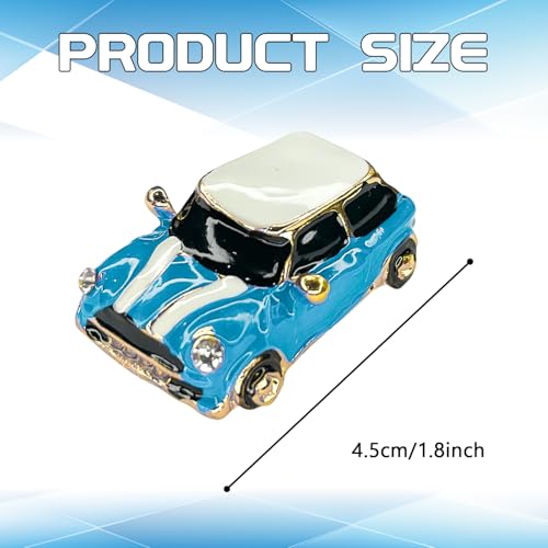 Image of beypovk for Mini Cooper Keychain, Creative 3D Car Model Rhinestone Key Fob Cover Keyring, Universal Cute Key Chain with Ring for Men Women, Car Accessories (Lake Blue)