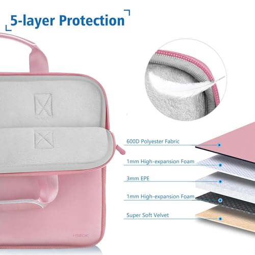 Image of Laptop Sleeve 15.6-16 inch Case with Small Pouch, Neoprene Computer Bag Compatible with MacBook Pro 16 inch M4 /M3 /M2 /M1, MacBook Pro 15.4 inch and Most 15.6-16 inch Notebooks, P02K01