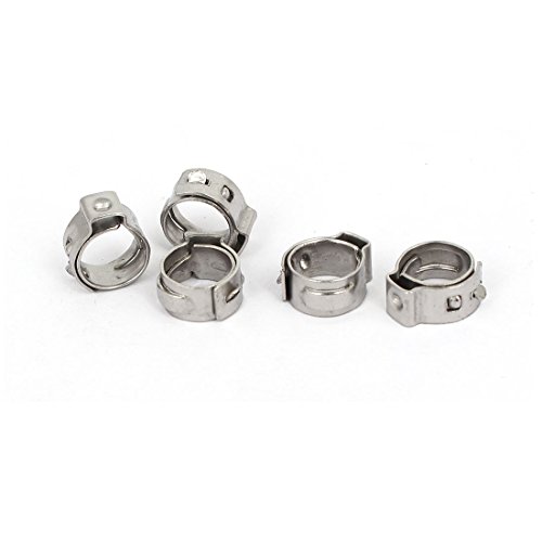 Aexit 6.3mm-7.5mm 304 Clamps Stainless Steel Adjustable Cable Pipe Tight Hose Strap Clamps Clamps 5pcs