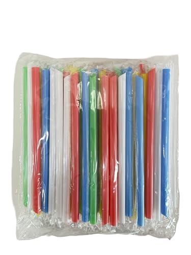 200 Pitillos Jumbo Multicolores para Smoothie 22.3 cm miniatura 5