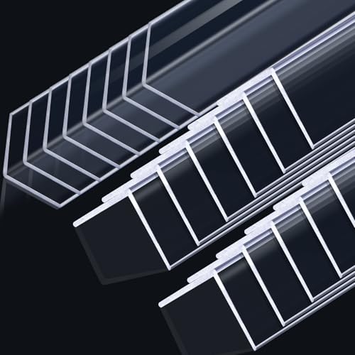 Image of Sasylvia 20 Pcs Wall Corner Protector Guards, Vinyl 3 /4 x 48 Inches Corner Trim Molding, Avoid Scratching Scuffs, Ease Install and Cleaning for Door Countertop Furniture Cabinet Protection, Clear