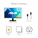 ASUS 24 Inch Frameless Monitor - 23.8-inch viewable, IPS, Full HD, 100Hz, 1080P, 1ms, Adaptive-Sync, for Working and Gaming, Flicker Free, HDMI, VESA Mountable, Tilt - VA24EHF