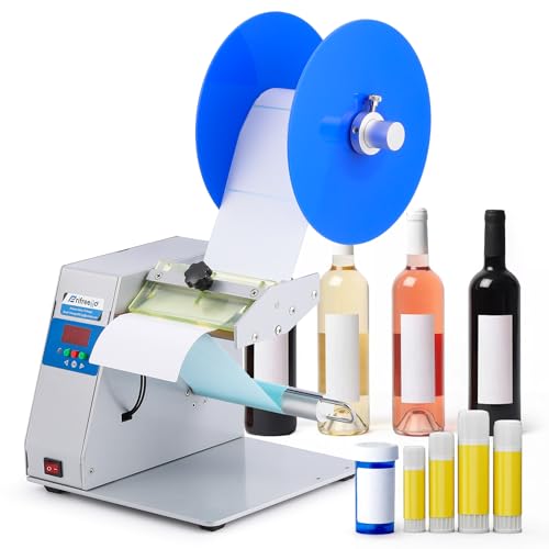 Frifreego Industrial Grade Auto Clear Label Dispenser for Label Rolls up to 4.5” Width, Roll Core≥1”, Electric Label Stripper with Fiber-optic Sensor for all kinds of labels with thickness≥0.25mm