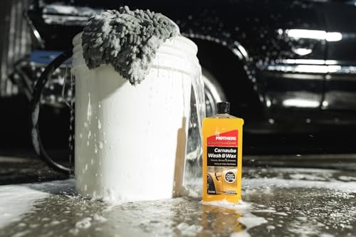 Mothers California Gold Carnauba Wash & Wax, 16 oz. — Cleans, Shines & Protects – Gentle, pH Balanced, Ultra-Sudsy, Spot-Free, Brilliant Finish,