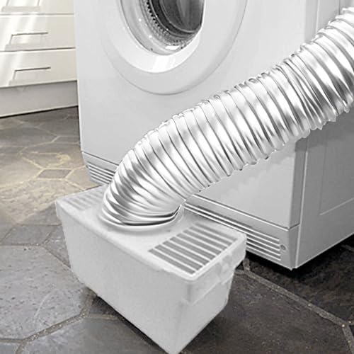 SPARES2GO Universelles Entlüftungs-Kondensator-Set aus Aluminium mit 3 Adaptern für Wäschetrockner (1,4 m)